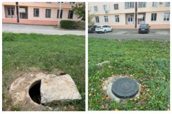 После обращения депутата Сергея Асташкина в 8 округе был закрыт канализационный люк